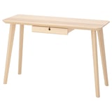 LISABO Desk, ash veneer, 46 1/2x17 3/4 "