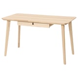 LISABO Desk, ash veneer, 50 3/8x25 5/8 "