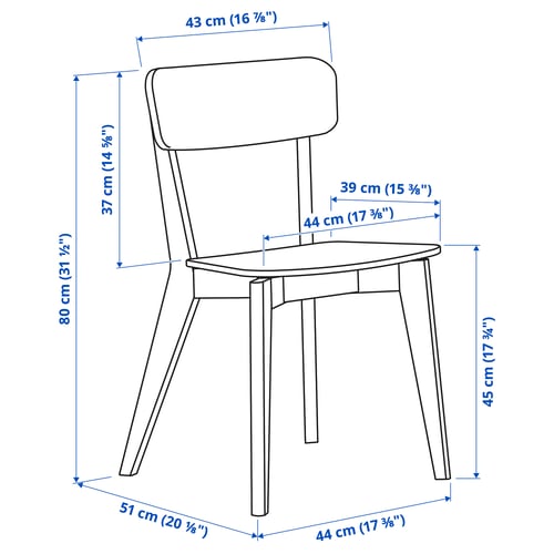 LISABO / LISABO Table and 2 chairs, black/black, 34 5/8 "