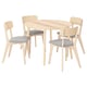 LISABO / LISABO Table and 4 chairs, ash/Tallmyra white/black, 41 3/8 "