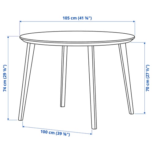 Illustration with measurements for the product: LISABO.