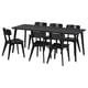 LISABO / LISABO Table and 6 chairs, black/black, 78 3/4 "