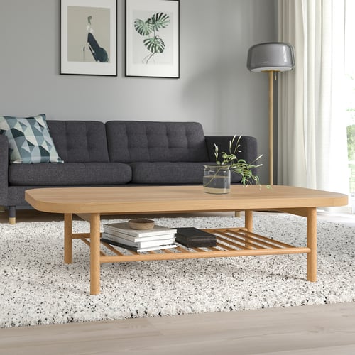 LISTERBY coffee table, oak veneer, 551/8x235/8" IKEA