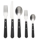 LIVNÄRA 20-piece flatware set, black