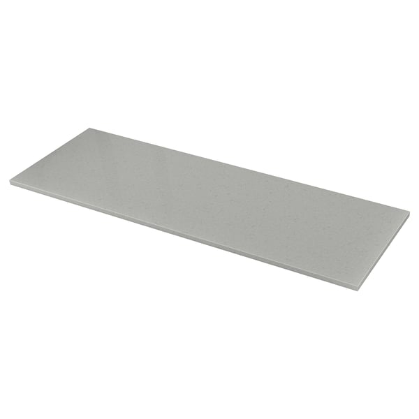 LOCKEBO Custom countertop, gray stone effect/glass composite, 1 1/8 "
