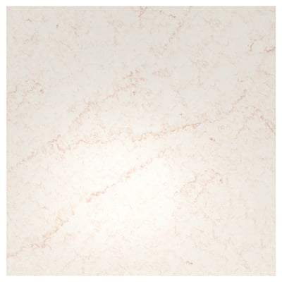 LOCKEBO Custom countertop, off-white/beige marble effect/glass composite, 1 1/8 "