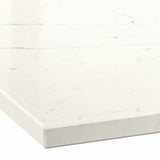 LOCKEBO Custom countertop, off-white brown/marble effect glass composite, 1 1/8 "