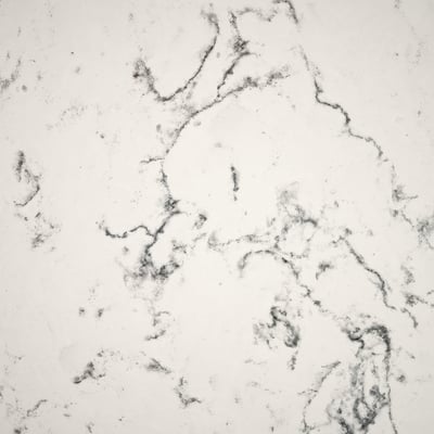 Countertop with dark veins.