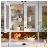 LOCKEBO Custom countertop, off-white gray marble effect/glass composite, 1 1/8 "