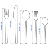 LÖFTESRIK 20-piece flatware set, stainless steel