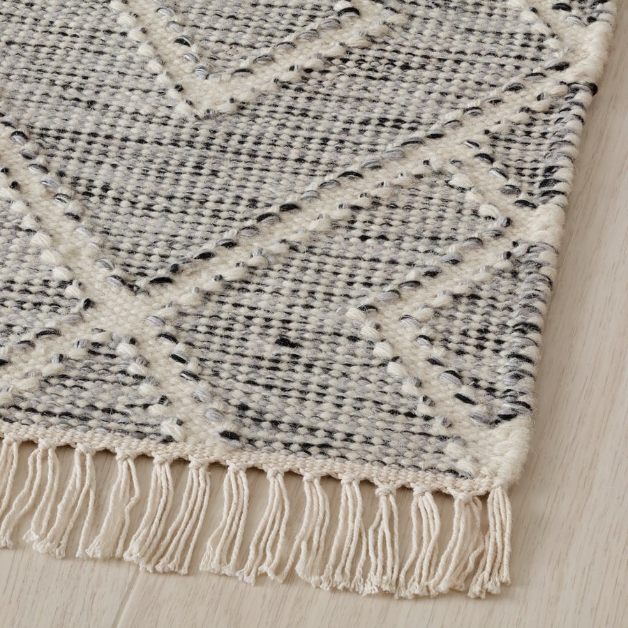 LÖNNESTAK Rug, handmade/gray, 5'3"x7'7" IKEA