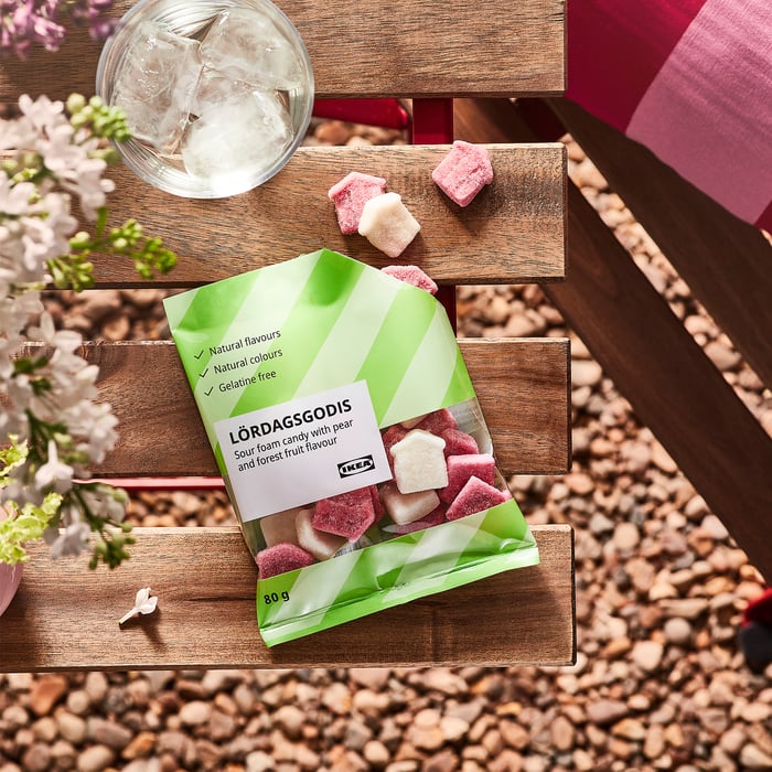 LÖRDAGSGODIS sour foam candy, with pear or forest fruit flavor, 3 oz IKEA