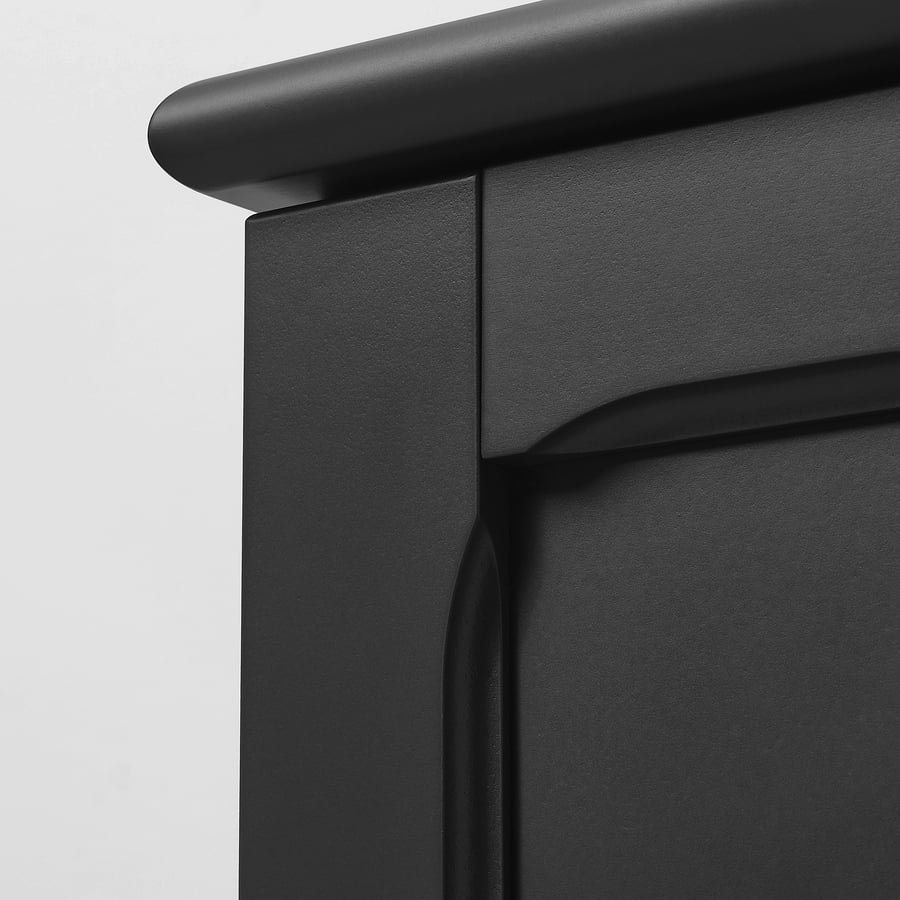 LOMMARP with glass doors, black, 337/8x783/8" IKEA