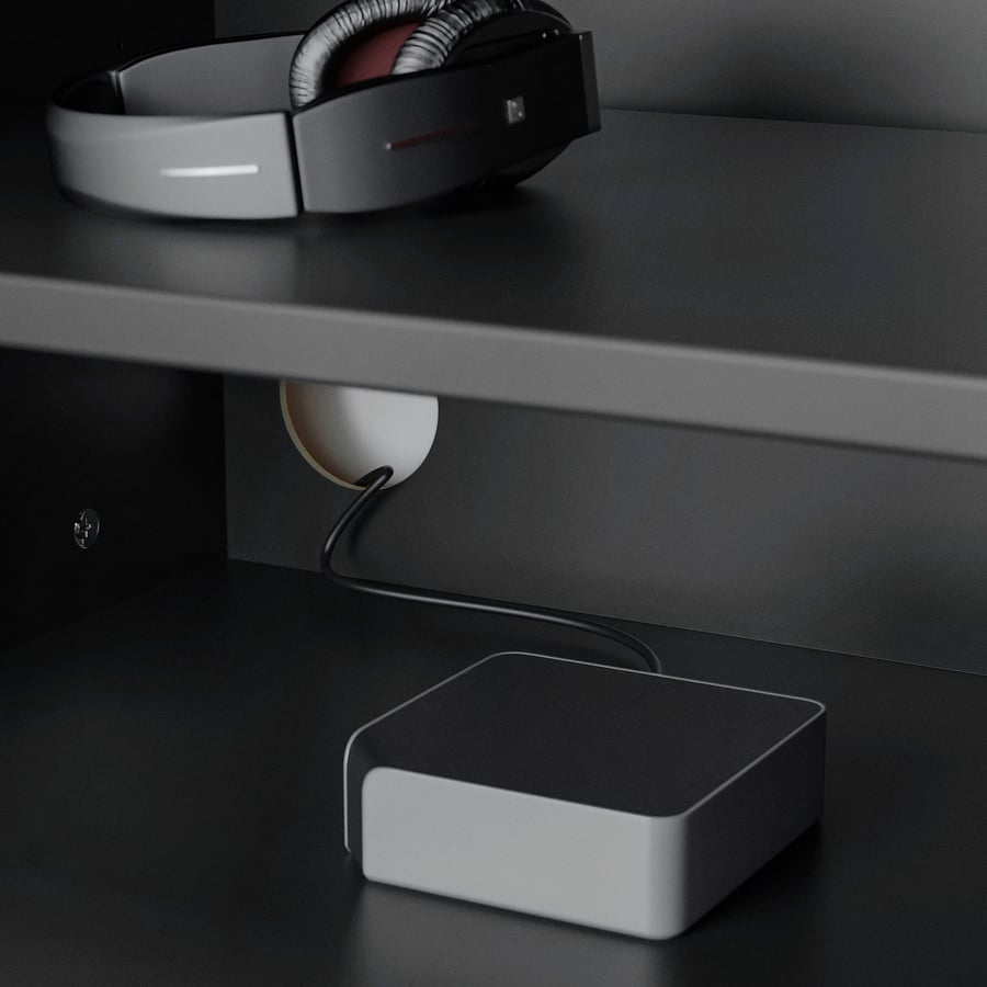 LOMMARP TV unit, black, 625/8x173/4x317/8" IKEA