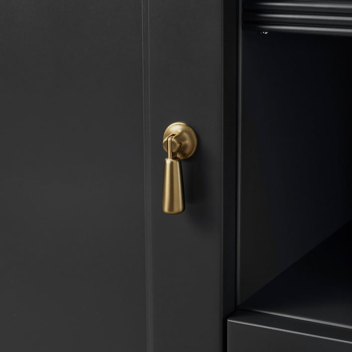 LOMMARP TV unit, black, 625/8x173/4x317/8" IKEA