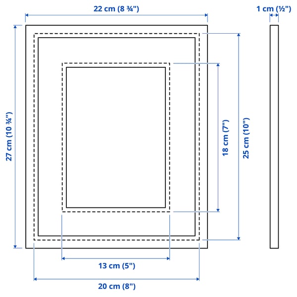 RIBBA Frame, black, 8x10 - IKEA