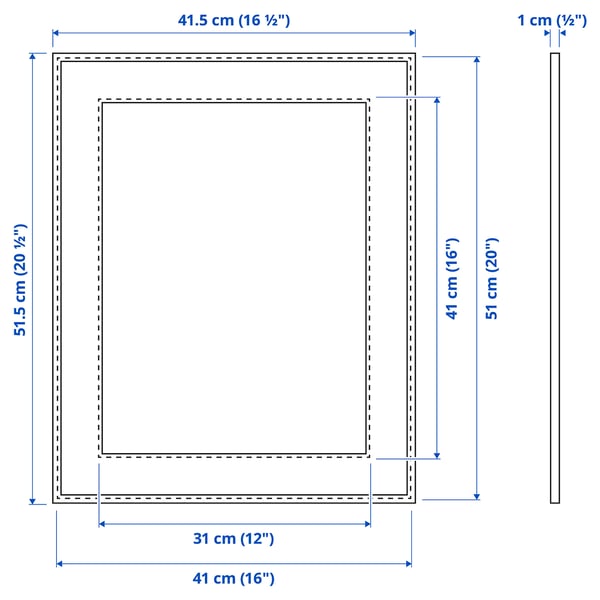 LOMVIKEN Frame, black, 16x20 "