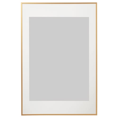 Gold-framed picture holder with clear front protection.