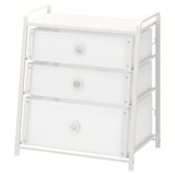 LOTE 3-drawer dresser, white, 21 5/8x24 3/8 "