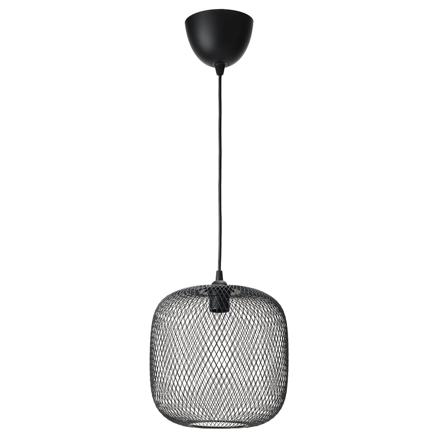 LUFTMASSA / HEMMA pendant lamp, rounded/black, 10" IKEA