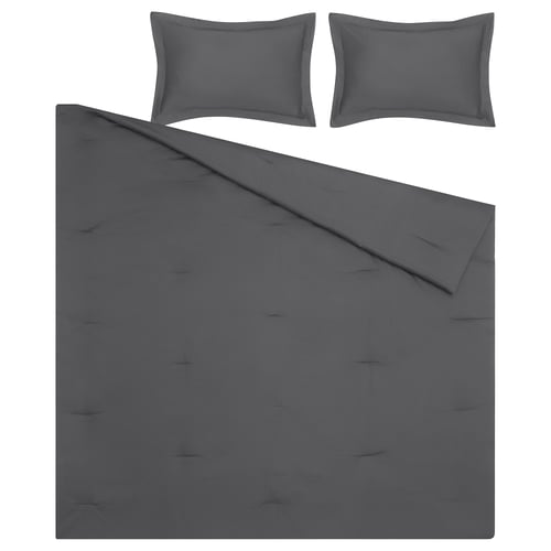 LUKTJASMIN bedding set, silky comforter & pillowcases, sateen weave.