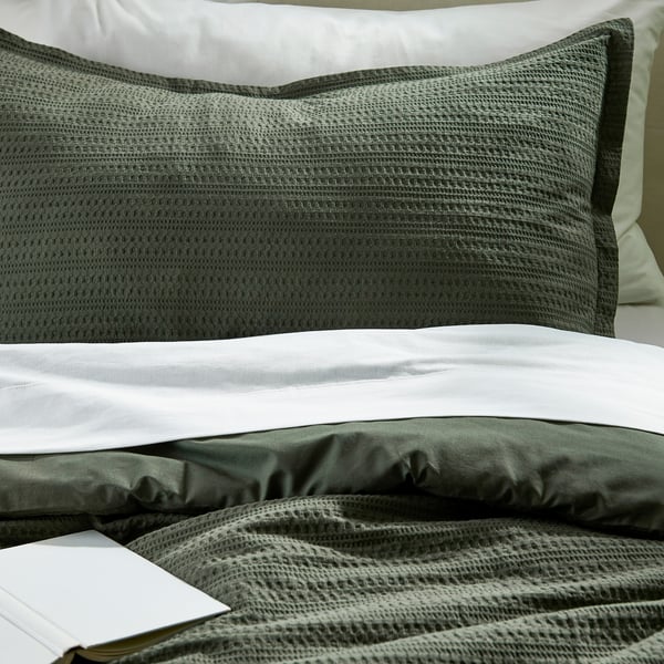 LUKTVICKER Comforter set, green, Full/Queen