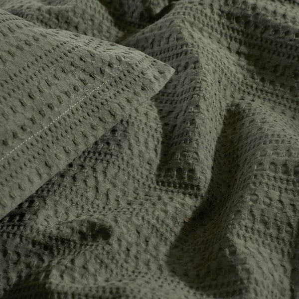 LUKTVICKER Comforter set, green, Full/Queen