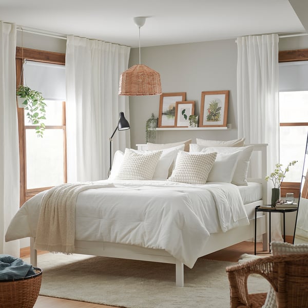 LUKTVICKER Comforter set, white, Full/Queen