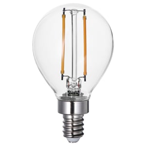 LUNNOM: clear, glass, edison-bulb-shaped, warm white light