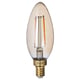 LUNNOM LED bulb E12 210 lumen, dimmable/chandelier brown clear glass - IKEA