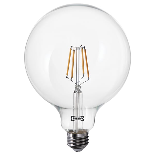 Ondergedompeld tandarts hond LUNNOM LED bulb E26 450 lumen, dimmable/globe clear glass, 5" - IKEA