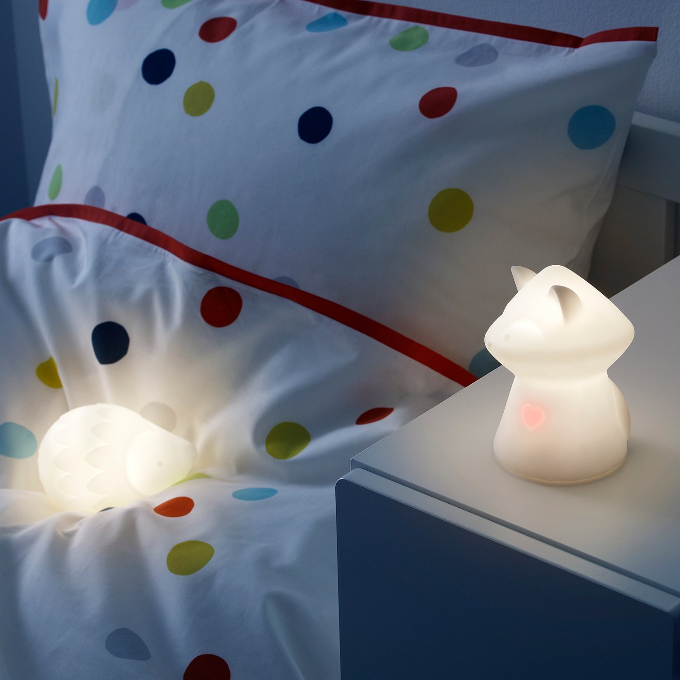 Luriga Led Night Light White Raccoon Ikea