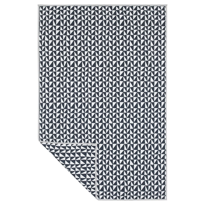 LURVIG blanket, black/triangle, 39 ¼x59" IKEA