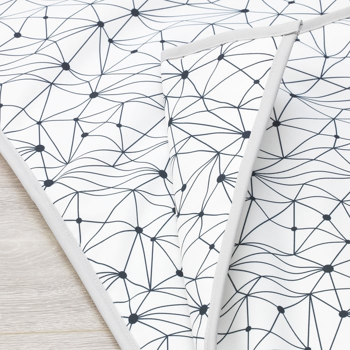 LURVIG blanket, white/black, 39 ¼x59" IKEA