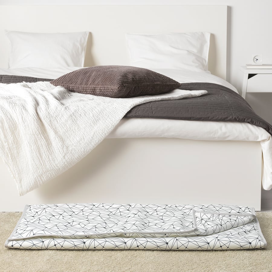 LURVIG Blanket, white, black IKEA
