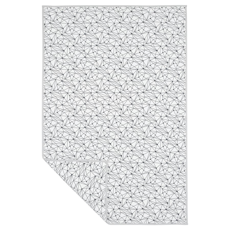 LURVIG blanket, white/black, 39 ¼x59" IKEA
