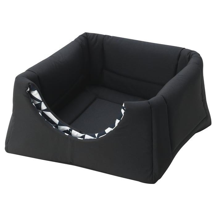 LURVIG cat bed/house, black/white, 15x15x14 ½" IKEA
