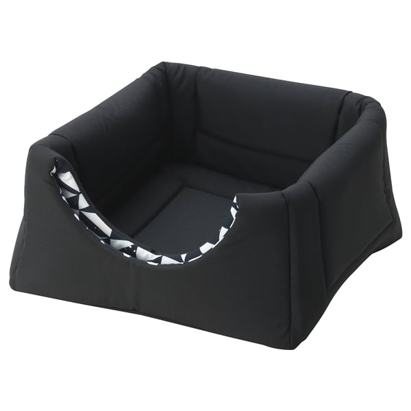 LURVIG cat bed/house, black/white, 15x15x14 ½" IKEA