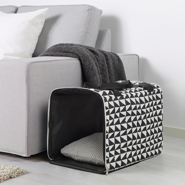LURVIG pet travel bag, white/black IKEA