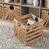 LUSTIGKURRE Basket, natural water hyacinth/seagrass, 12 ½x13x12 ½ "