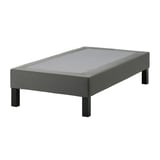 LYNGÖR Slatted mattress base with legs, dark gray, Twin