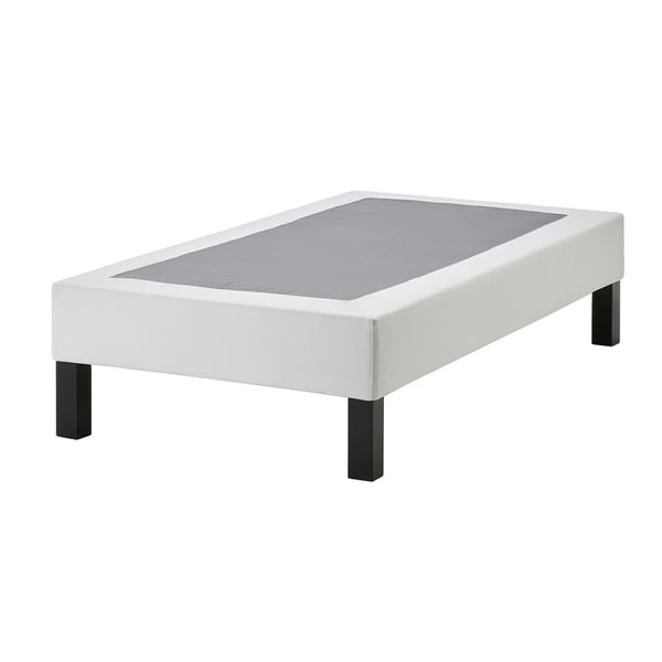 LYNGÖR Slatted mattress base with legs, white, Twin