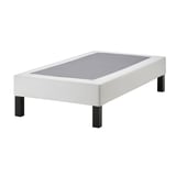 LYNGÖR Slatted mattress base with legs, white, Twin
