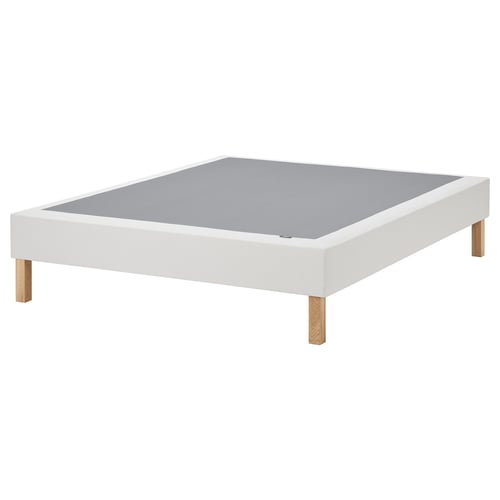 LYNGÖR Slatted mattress base with legs, white, King
