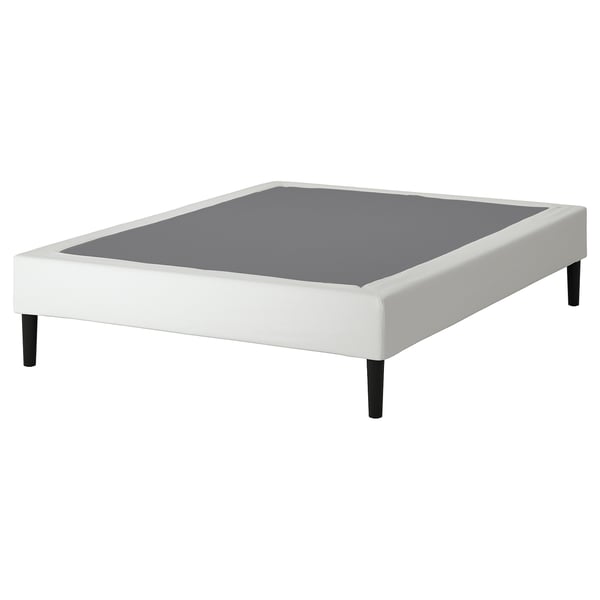 LYNGÖR Slatted mattress base with legs, white, King