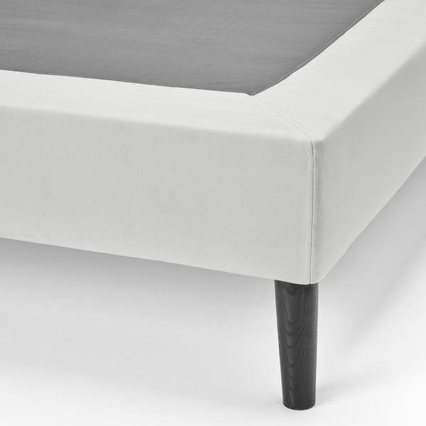 LYNGÖR Slatted mattress base with legs, white, King