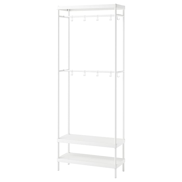 MACKAPÄR coat rack with shoe storage unit, white, 303/4x125/8x783/4" IKEA