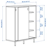 MACKAPÄR Shoe/storage cabinet, white, 31 1/2x13 3/4x40 1/8 "