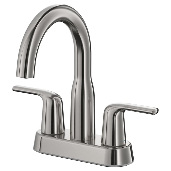 MACKSJÖN Centerset sink faucet, brushed nickel, 4 "