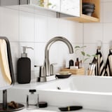 MACKSJÖN Centerset sink faucet, brushed nickel, 4 "